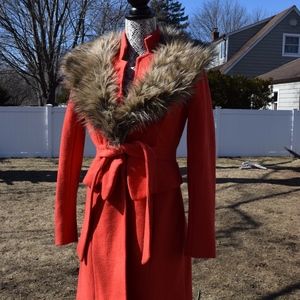 Tracy Reese Jackets & Coats - Anthropologie Tracy Reese Orange Faux Fur Coat Tracy Reese Jackets & Coats - Anthropologie Tracy Reese Orange Faux Fur Coat
